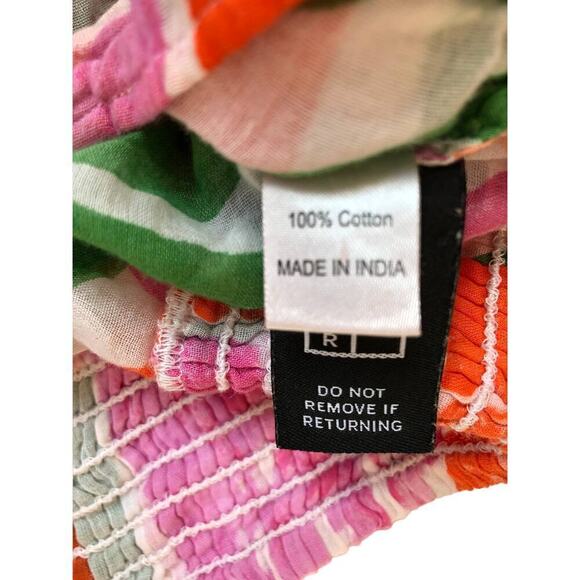 Banjanan Floral Aurora Top Short Sleeves V Neck XS - Picture 12 of 13